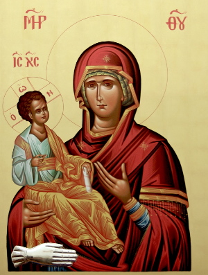 Икона Пресвятой Богородицы «Троеручица»