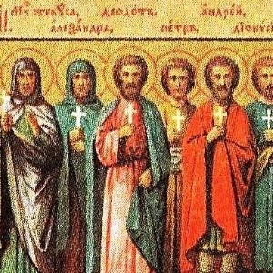 Святого мученика Феодота, иже в Анкире, и святых мученик Петра, Дионисия и иже с ними